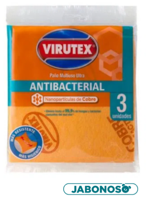 PAÑO FIBRAS DE COBRE ANTIBACTERIAL X3