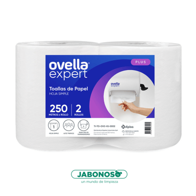 TOALLA PAPEL OVELLA HJ/S 250MTS x 2UN1