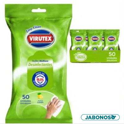 TOALLA DESINFECTANTE X 50 UNDS MULTIUSO VIRUTEX/ PRI