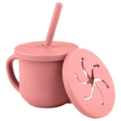 Vaso 2 En 1 Con Asas Rojo Infanti