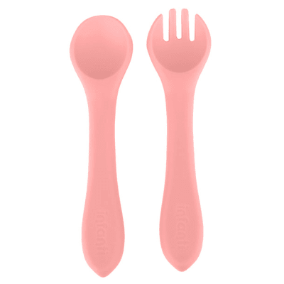 Set Cuchara y Tenedor Infanti – Silicona sin BPA (6m+)