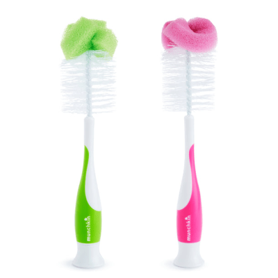 Escobilla Limpia Mamaderas y Tetinas Munchkin – Cepillo 2 en 1 con Base