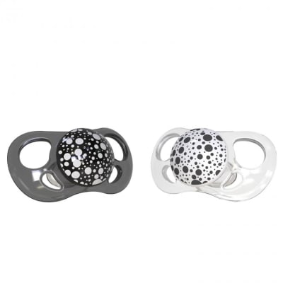 Chupetes Twistshake 0-6m 2 un Negro/blanco2