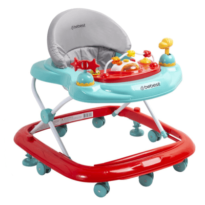 Andador Musical Airbus Rojo Celeste3