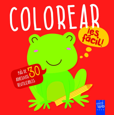 Libro para colorear animales con adhesivos