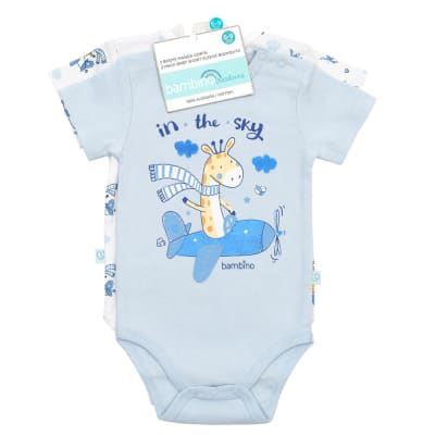 Set 2 Body Manga Corta Celeste Jirafa Niño4