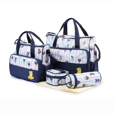 Bolso maternal 5 pcs Azul1