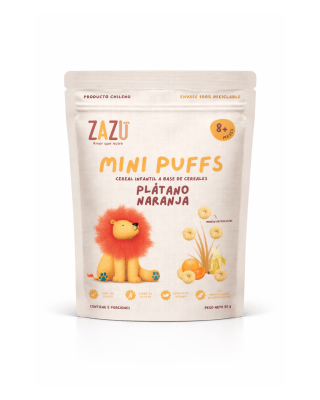 Puffs Plátano Naranja Familiar 50g Zazu