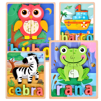 Rompecabezas didáctico de madera