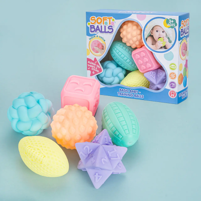 Set de 6 pelotas sensoriales bebé
