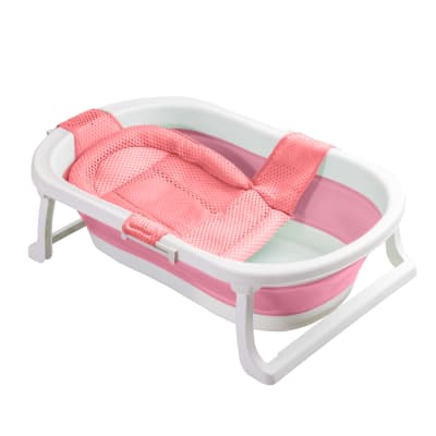Bañera plegable Jelly con hamaca Rosado4