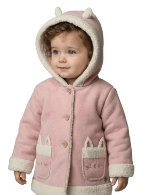 Chaqueta Tipo Gamuza Interior Chiporro Bebé Niña
