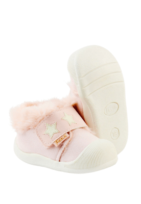 Zapatilla Velcro gateador Rosado claro1