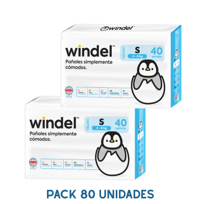 Pack x2 Pañales Windel Velcro Talla S – 80 un.1