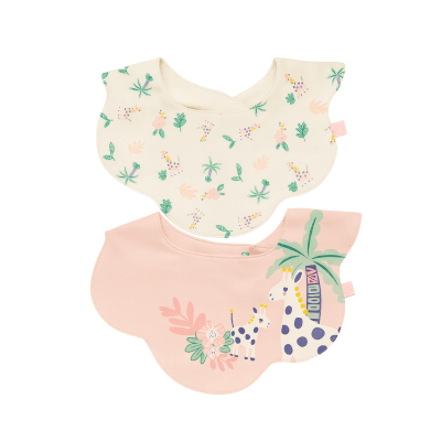 Pack 2 baberos Pillín niña 100% algodón repelente al agua1