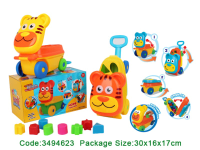 Carrito con piezas de encaje Tigre1