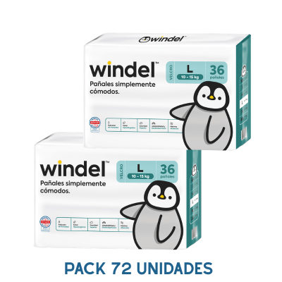 Pack x2 Pañales Windel Velcro Talla L – 72 un.1
