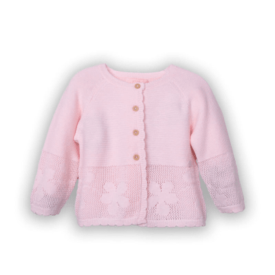 Chaleco Bebé Niña Rosado Pillín | 100% Algodón Primavera-Verano