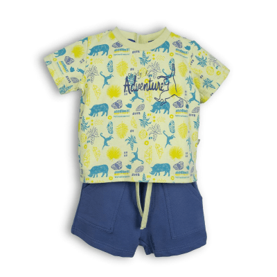 Conjunto Bebé Niño Azul piedra Algodón Pillín1