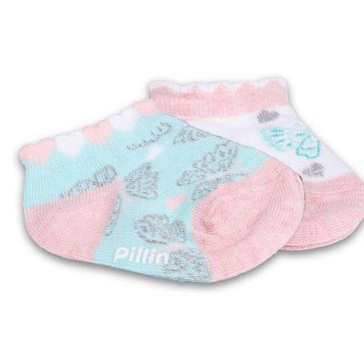 Calcetines Bebé Niña Pack 2 Algodón Pillín mariposas2