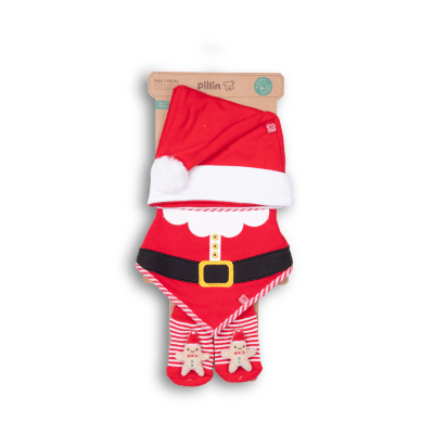 Set Unisex Rojo Navidad Bebé 100% Algodón1