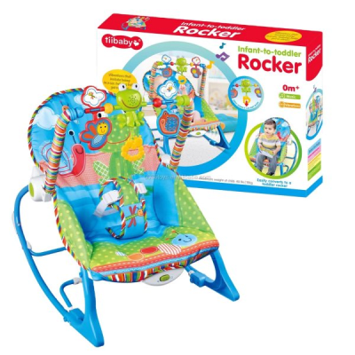Silla mecedora 3 en 1 Rocker azul2
