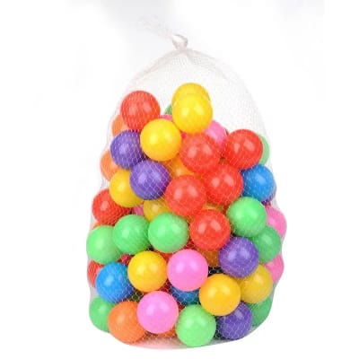Malla con 50 pelotas de colores1