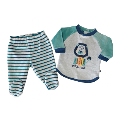 Osito Recién Nacido Niño Verde “Wild One” | Pillín1