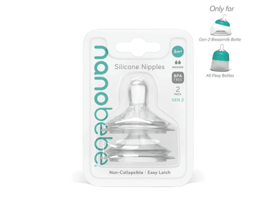 Tetina de silicona Nanobebé-Flujo medio2