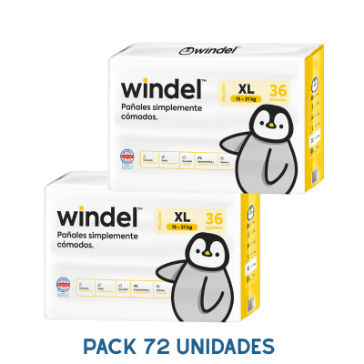 Pack x2 Pañales Windel Velcro Talla XL – 72 un.1