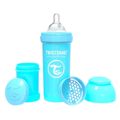 Mamadera twistshake Anti-cólico 260ml azul pastel1