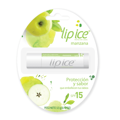 Lip Ice Menthol Labial FPS 15 Manzana x 1 Balsamo Labial