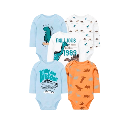 Set 5 bodys manga larga Dinosaurio2