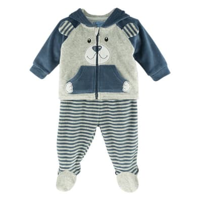 Buzo plush gris con rayas1