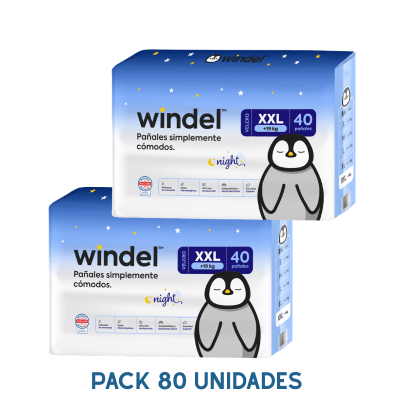 Pack x2 Pañales Windel Night Talla XXL – 80 un1