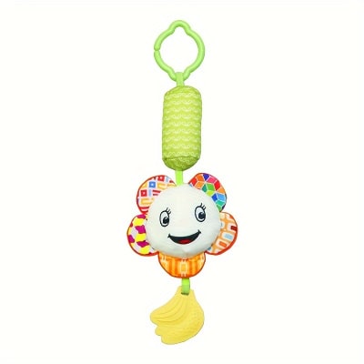 Peluche sensorial con sonajero Girasol1