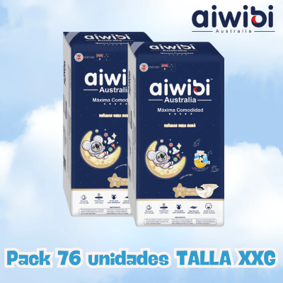 Pack pañales Aiwibi 76un Talla XXG1