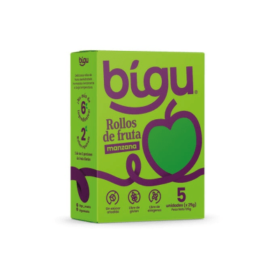 Caja 5 unidades-Rollos de fruta Manzana 125grs3