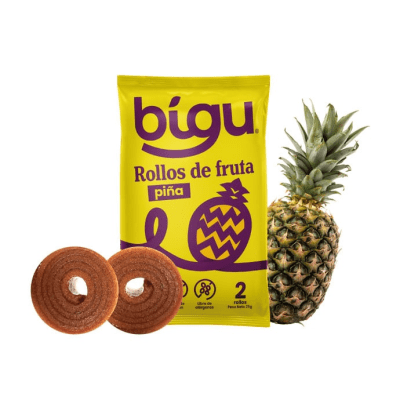 Rollos de fruta Piña 25g