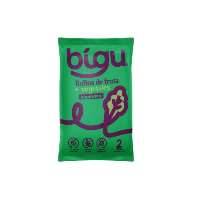 Rollos de fruta + vegetales espinaca 25g