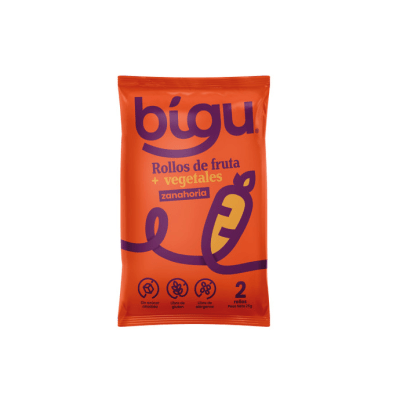 Rollos de fruta + vegetales zanahoria 25g2