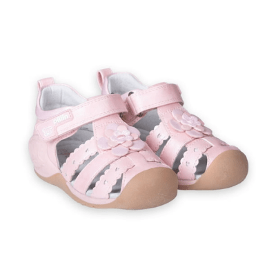 Sandalias Recién Nacido Niña Rosado Pillín | Primeros Pasos Seguros1