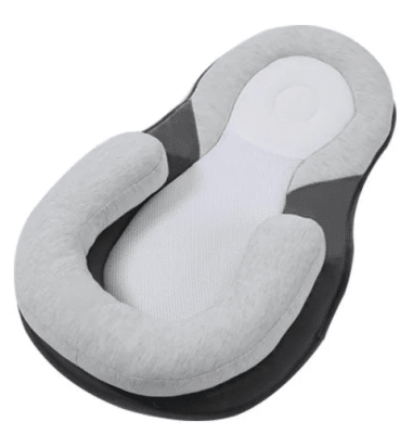 Almohada de apoyo portátil gris para bebé1