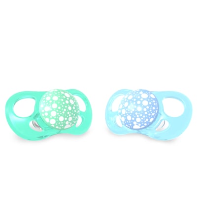 Chupetes Twistshake 0-6m 2 un Azul/verde pastel