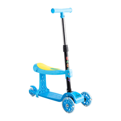 Scooter 2 en 1 con Asiento Plegable XT04 Azul