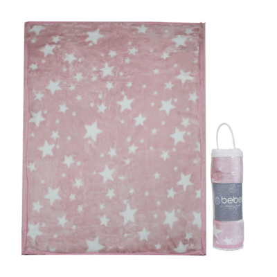 Saco con broche Utra Soft Estrella Bebesit Rosada 80x110cm3