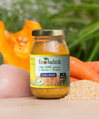 Colado de pollo 100% natural, quínoa y zapallo1