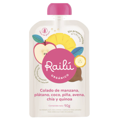 Colado de manzana, plátano, coco, piña, avena, chía y quinoa2