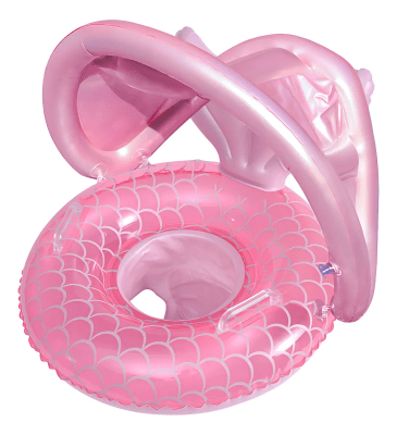 Flotador Bebé Rosado con Sombra