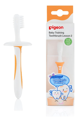 Cepillo Dental De Aprendizaje Naranjo Paso 2 - Pigeon